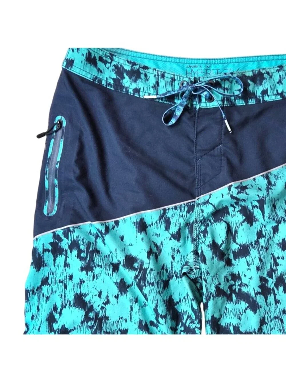 ONeill Hyperfreak Board Shorts Size 30 Blue & Teal Pattern Polyester/Elastane Me